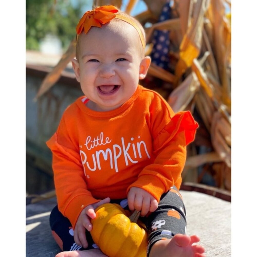 Baby Cat & jack | "Little Pumpkin" Halloween 2-Piece Set | Size 3-6 Months